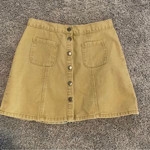 🤎BDG A Line Button Skirt